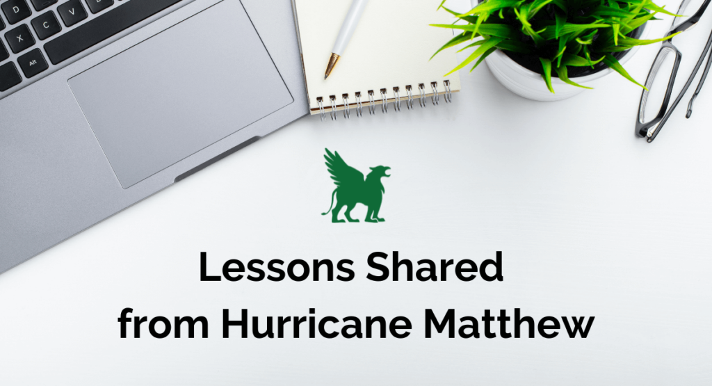 Lessons Shared from Hurricane Matthew